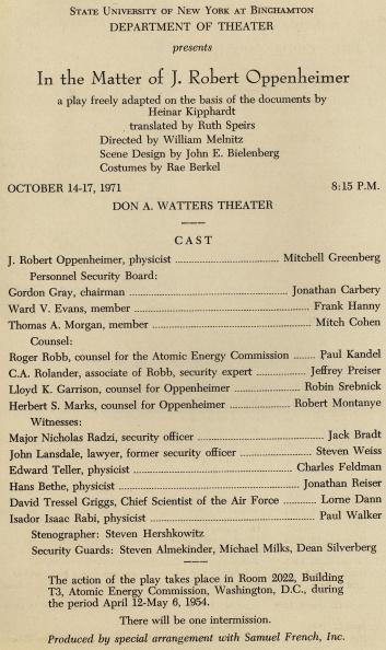 1971 J Robert Oppenheimer cast Oct 1971.jpg